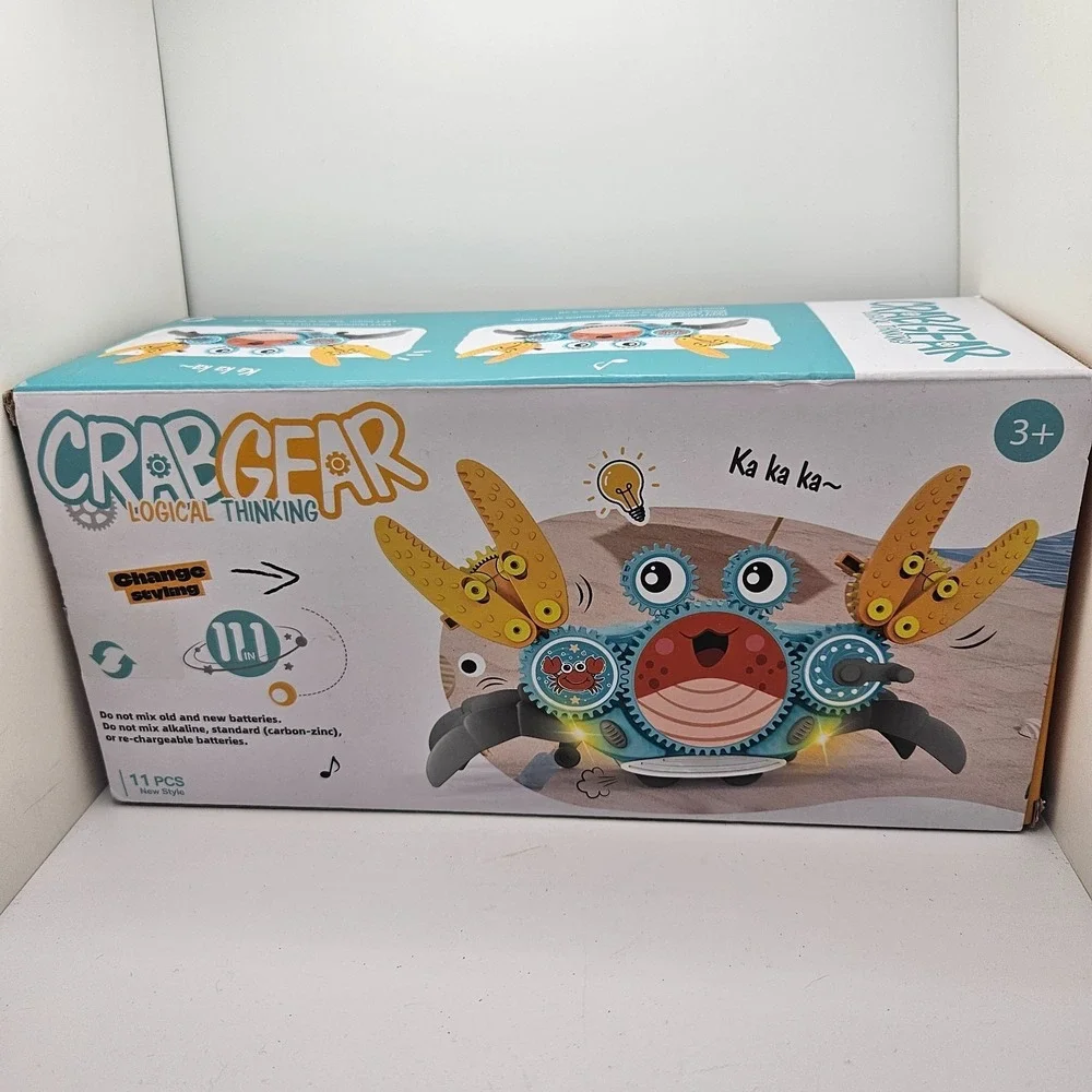 Crab Gear Logical Thinking Toy Walking Musical Light Up Obstacle Sensor 3+‎ New